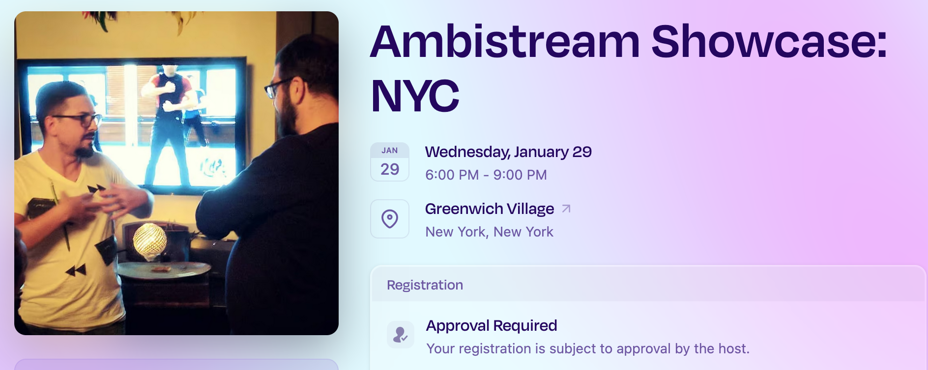 In-Person Event in NYC on Jan. 29th from 6:00 PM – 9:00 PM